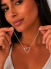Choker Coração Vazado Prata 925 REF 600035