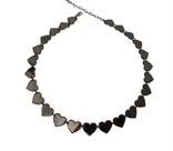 Choker corações banhado a ródio negro