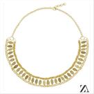 Choker Corrente Detalhe Formato Oval Liso