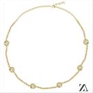 Choker Corrente Elo Português Mini com Detalhes em Pérolas