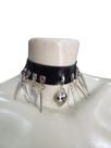Choker couro spike + pingente coração Choker couro spike + pingente coração