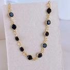 Choker Cristais Pretos Jurere
