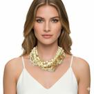 Choker curto em resinas peroladas, e pingente ZAMAC CX-9644 Choker curto em resinas peroladas, e pingente ZAMAC CX-9644