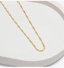Choker de fio singapura banhado em ouro 18k
