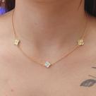 Choker De Trevo Com Zirconia Banhado A Ouro Choker De Trevo Com Zirconia Banhado A Ouro