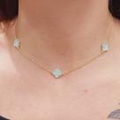Choker De Trevo Quatro Folhas Folheado A Ouro Curta Choker De Trevo Quatro Folhas Folheado A Ouro Curta
