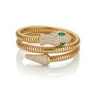 Choker e Bracelete Serpente Luxury Colar Articulado Conjunto Dourado Prata Cor:Pulseira Dourada