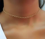 Choker Elo Português 0.45 cm Banhado em Ouro18k