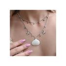 Choker Feminino Prata 925 Conchas Estrelas Pedras Coloridas
