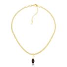 Choker Fita Diamantada com Grão de Café Revestida em Ouro Choker Fita Diamantada com Grão de Café Revestida em Ouro