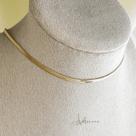 Choker Fita Fina Dourada