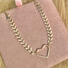 Choker Folhas e Coração Vazado