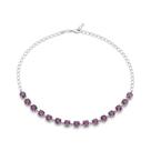 Choker folheada a platina com cristais
