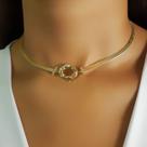 Choker Formas Laminado com Orgânico Vazado Banhado a Ouro Choker Formas Laminado com Orgânico Vazado Banhado a Ouro