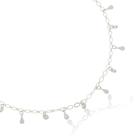 Choker Gotas de Chapinha e Zircônias Cristal Banhado Prata 925 Semijoia Antialérgica