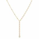 Choker Gravatinha Pérola e Bolas Lisa Banhado a Ouro