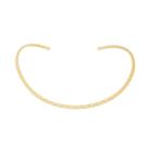 Choker metal torcido folheada a ouro 18k liza