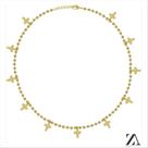 Choker mini bolas e cruz lisa