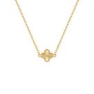 Choker Mini Elo com Flor 4 Pétalas Banhado a Ouro