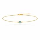 Choker Mini Olho Grego Azul Banhado a Ouro