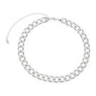 Choker piuka cami elos grumet folheada em ródio branco