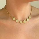 Choker Trevo Alhambra Cravejada em Micro Zircônias Banhada em Ouro 18k