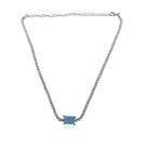 Choker Turmalina Retângulo Riviera Ródio