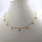 Choker Zircônia Pendurado Banhado a ouro 18K