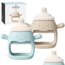 ChooKaChoo Kit com 2 Luvas Mordedoras de Silicone para Bebê, Livre de BPA