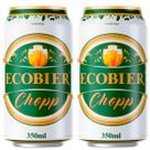 Chopp claro ecobier cremoso lata 350ml pack 24 unidades