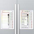 Chore Chart KAQUBE Dry Erase para crianças com 10 sliders, pacote com 2