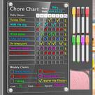 Chore Chart YNGRUE acrílico magnético para crianças 20x30cm branco