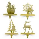 Christmas Stocking Hangers Season 4 Sparkles, conjunto de 4 peças douradas