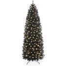 Christmas Tree Best Choice Products Lápis preto pré-iluminado de 6 pés