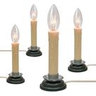 Christmas Window Candle Lights Pallerina 12,7 cm com lâmpada de 7 W, pacote com 4