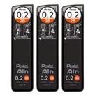 Chumbo mecânico Pentel Ain AMZ-XC2822B3P 0,2 mm 2B 3 unidades Chumbo mecânico Pentel Ain AMZ-XC2822B3P 0,2 mm 2B 3 unidades