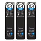 Chumbo mecânico Pentel Ain AMZ-XC284HB3P 0,4 mm HB, pacote com 3 Chumbo mecânico Pentel Ain AMZ-XC284HB3P 0,4 mm HB, pacote com 3