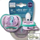 Chupeta Avent Ultra Air Periodo 6 a 18m Meses Philips Silicone Verde