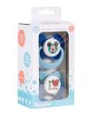 Chupeta Baby Go Fase 1 Com Capuz Silicone Orto Com 2Un Mickey Baby Azul