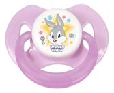 Chupeta Baby Go Fase 1 Com Capuz Silicone Orto Looney Tunes Rosa