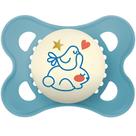Chupeta Bico Silicone Original Mam Estojo Night Brilha Azul