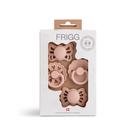 Chupeta FRIGG Baby's First Floral Heart, pacote com 4 unidades, de 0 a 6 meses