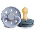 Chupeta FRIGG Moon Natural Rubber, sem BPA, 6-18 meses, pacote com 2