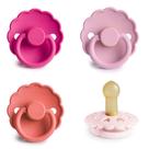 Chupeta FRIGG Natural Rubber Rosy Romance, 6-18 meses, pacote com 4 Chupeta FRIGG Natural Rubber Rosy Romance, 6-18 meses, pacote com 4