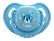 Chupeta Kuka Bico De Silicone Azul Fase 1