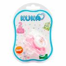 Chupeta Kuka Ortodôntica Plus Rosa Decorada Fase 2 +6 meses