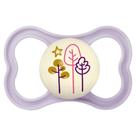 Chupeta lilás mam air night silicone +6 meses