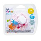 Chupeta Lolly Fase 2 Tip Borboleta Silicone Ortodôntica Rosa