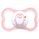 Chupeta MAM Air 6+ Meses Rosa com Estampa de Pinguim