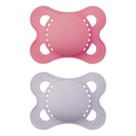 Chupeta MAM Original Matte de 0 a 6 meses para menina, pacote com 2 unidades com estojo